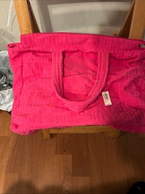 Victoria's Secret Hot Pink Quilted Travel Tote